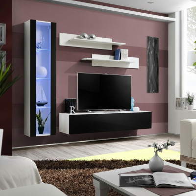 Luxus Set 4tlg Designer Wohnwand Wohnzimmermöbel TV Ständer Einrichtung Möbel