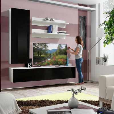 Moderní obývací stěna Luxus vybavení obývacího pokoje Design TV stojan Stěnová skříň
