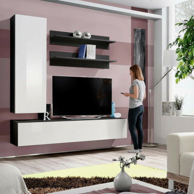 Luxus TV - Ständer obývací pokoj RTV Lowboard Designérské police na zeď Nové obývací stěny