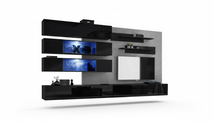 Wohnwand rtv Wohnzimmer Möbel Sideboard Wandregale tv Wandschrank Neu