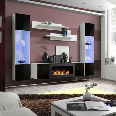 Obývací pokoj Obývací stěna TV stojan Regál Luxus Design Set 5 dílná Moderní nábytek Nový