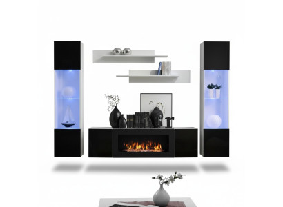 Obývací pokoj Obývací stěna TV stojan Regál Luxus Design Set 5 dílná Moderní nábytek Nový