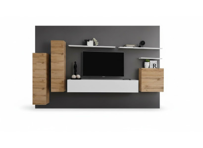 Wohnwand Obývací pokoj Set 7 kusů TV stojan Nový Regál Luxus Modern Design Nábytek