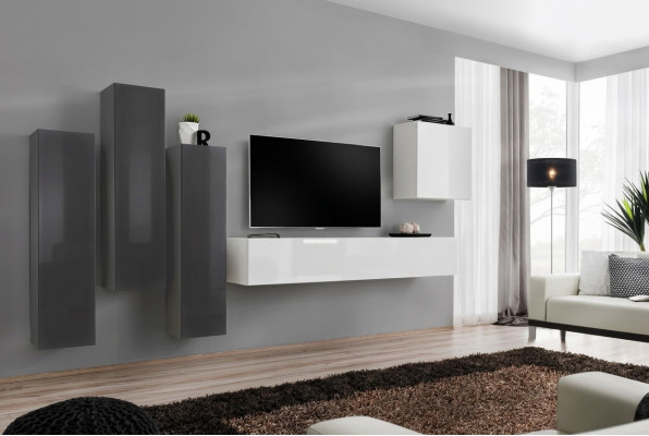Wohnzimmer Set Wohnwand Wandschrank TV-Ständer Designer Garnitur Neu Möbel