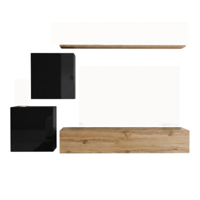 Moderní nová stěnová skříň Sideboard hnědá designový nábytek do obývacího pokoje ze dřeva stěnná skříň