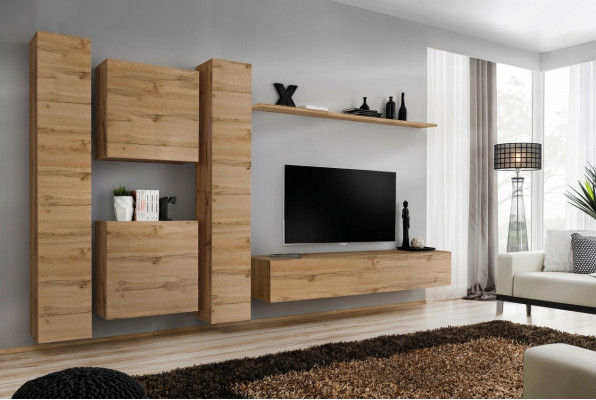 Wand Schrank Wohnzimmer Designer Wohnwand Wand Regal Holz Wandschrank