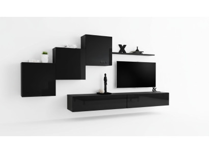 Wohnzimmer Set Wohnwand Wandschränke TV-Ständer Wand Regal Sideboard Komplett