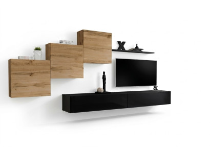 Moderne Wohnwand Einrichtung Komplett Garnitur Designer Wand Regal Sideboard