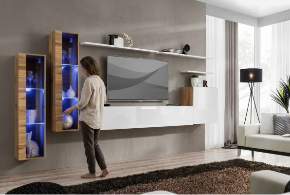Luxus televizní stojan obývací pokoj Zařízení rtv nízký panel Designer Moderní obývací stěna