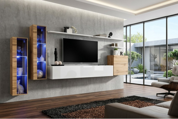 Luxus televizní stojan obývací pokoj Zařízení rtv nízký panel Designer Moderní obývací stěna