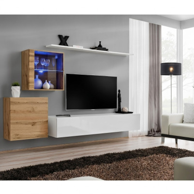 Design Luxus Obývací stěna Police Skříň Vitrína Regály Obývací pokoj Zařízení