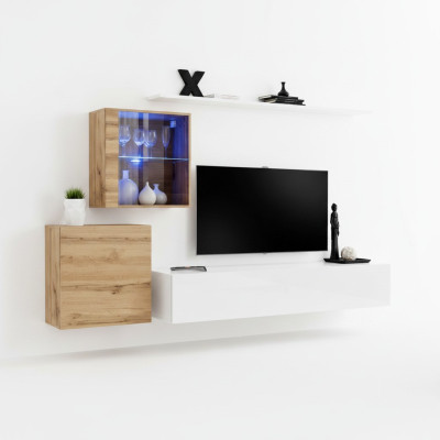 Design Luxus Obývací stěna Police Skříň Vitrína Regály Obývací pokoj Zařízení