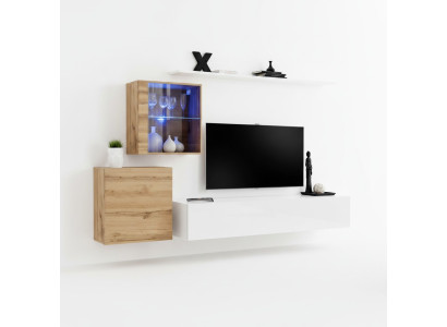 Design Luxus Obývací stěna Police Skříň Vitrína Regály Obývací pokoj Zařízení