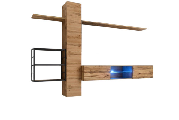Luxus Wandschrank Möbel Einrichtung Wohnzimmermöbel Braun 3x Wand Regale