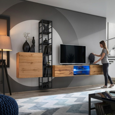 Wandregale Wohnwand Wandschrank Regal Design TV-Ständer Sideboard Luxus Neu