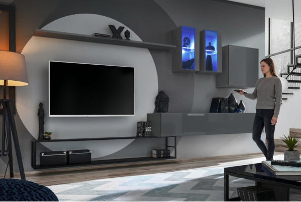 Obývací pokoj nábytek Kompletní sada 6 kusů Designer Wohnwand Luxus Möbel Sideboard