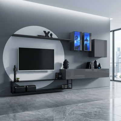 Obývací pokoj nábytek Kompletní sada 6 kusů Designer Wohnwand Luxus Möbel Sideboard