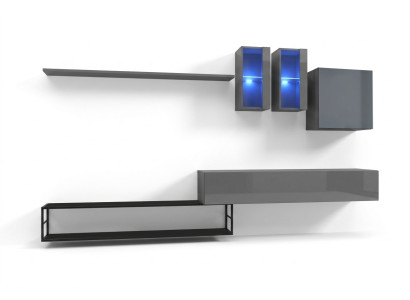 Obývací pokoj nábytek Kompletní sada 6 kusů Designer Wohnwand Luxus Möbel Sideboard