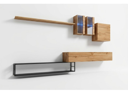 Wohnwand Hnědý Designer Skříň pod televizi Luxusní Nábytek Nový kompletní