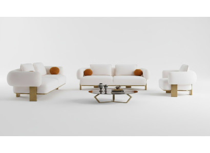 Sofa sestava 2x třísedák potah na sedadlo Set pohovka 3 kusy Design Sofa Nový obývací pokoj
