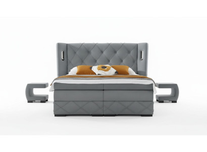Ložnice set postel 2x noční stolek Moderní kompletní luxusní nábytek dřevo zařízení