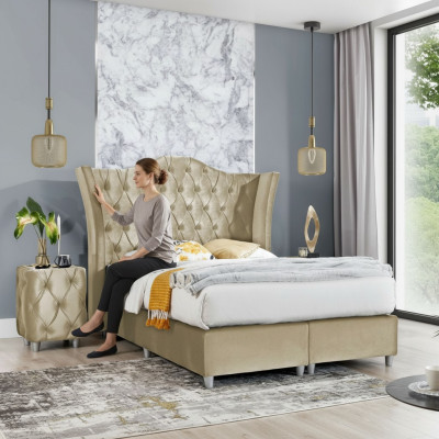 Luxus Schlafzimmer Polsterbett 2x Nachttische Bett 3tlg Set Design Einrichtung