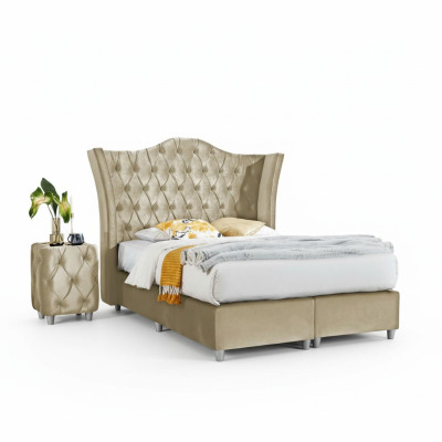 Luxus Schlafzimmer Polsterbett 2x Nachttische Bett 3tlg Set Design Einrichtung