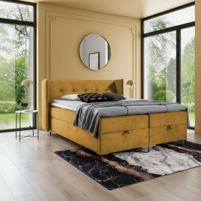 Postel 160x200cm Luxus Design Nábytek Ložnice Boxspring Postel Nový