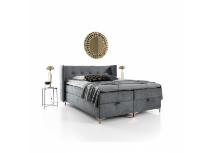 Boxspringbett 160x200cm Polstermöbel Luxus Bett Schlafzimmer Stil Modern