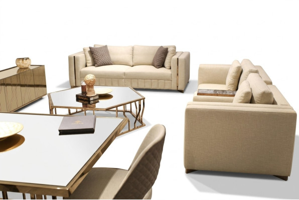 Obývací pokoj Set Sofa Dvoumístné Moderní Sofa Třímístné Potah Nábytek Konferenční Stolek