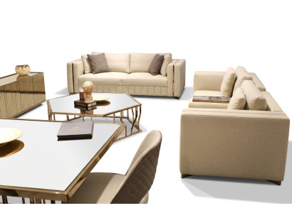Obývací pokoj Set Sofa Dvoumístné Moderní Sofa Třímístné Potah Nábytek Konferenční Stolek