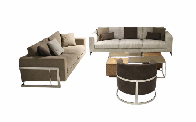 Nábytek do obývacího pokoje Design Obývací set 4 kusy Moderní Pohovka Nová Konferenční stolek