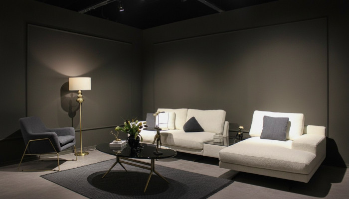 Design obývacího pokoje kompletní 3 kusy textilní sedací soupravy Moderní konferenční stolek