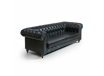 Moderní pohovka Chestefield Sofa Couch Trojsedák Luxusní Oblečené nábytkové sady Návrháři.