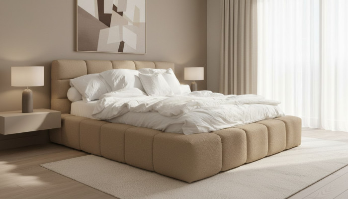 Ložnice Design 180x200cm Postel Dvojlůžko Luxus Samt Textilie Lůžko Dvojité