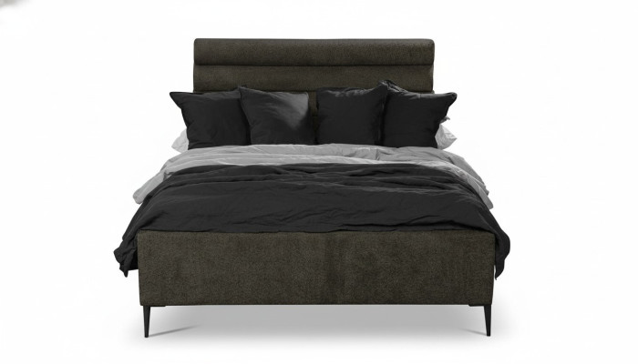 Textil Bett Grau Design Luxus Doppel Schlafzimmer Betten Doppelbett