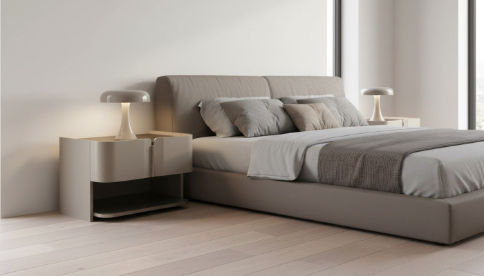Grau Design Nachttisch Konsole Beistelltische Schlafzimmer Holz Luxus