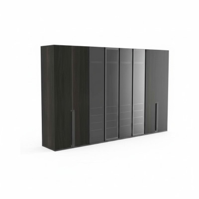 Kleiderschrank Schlafzimmer Luxus Schränke 8-türlger Schwarz Schrank
