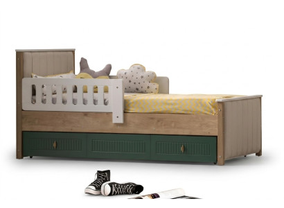 Elegantní dětská postel 200 cm dřevěná moderní postel pro dětský pokojenci