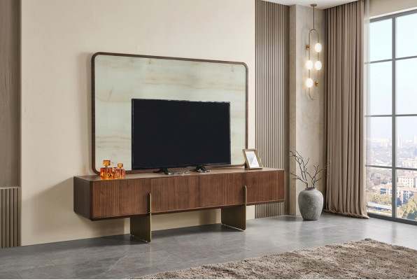 Luxusní obývací pokoj set sestává z TV lowboard a TV rámec 2ks. nový