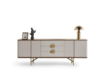 Perfekte Esszimmer Set Besteht aus Beige Anrichte und Spiegel 2tlg. neu