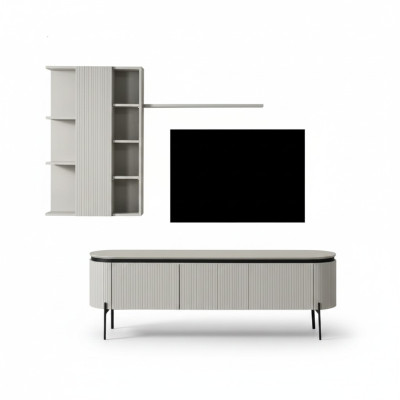 Perfekte Wohnzimmer Set Besteht aus TV-Lowboard und Wandschrank 2tlg.