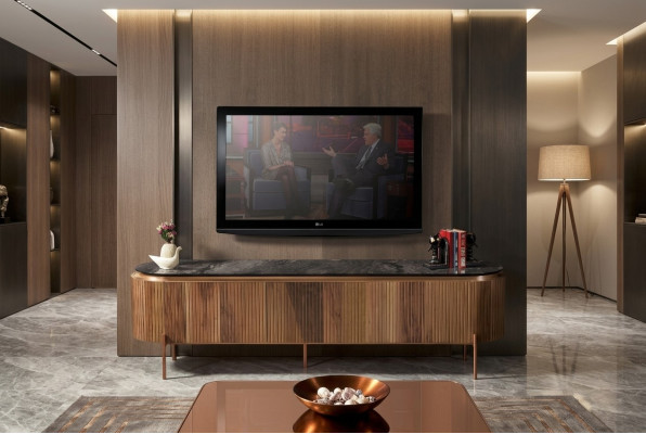 Stilvoll TV Lowboard Braun Farbe Luxuriös Möbel für Wohnzimmer Neuheit
