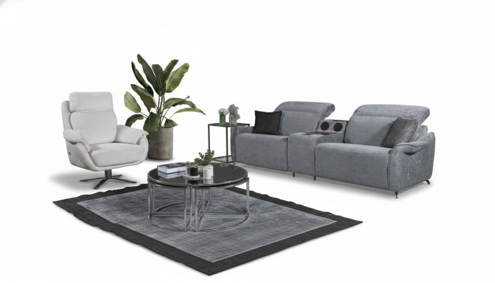 Moderne Sofagarnitur Wohnzimmer 3-Sitzer Polstercouchen Einsitzer