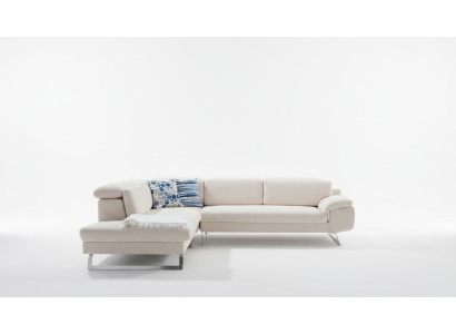 Weißes Eck-Polstersofa L-Form Sofas Wohnzimmer Moderne Wohnlandschaften