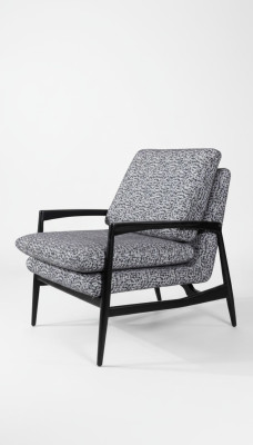 Grauer Textil Sessel Wohnzimmer Armlehnensessel Moderner Einsitzer Neu