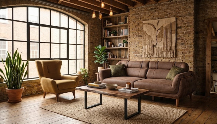 Elegantní obývací pokoj, designová sedací souprava, sada 3+1