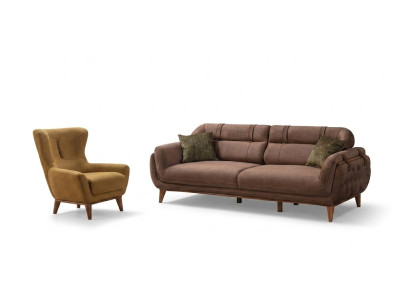 Elegantní obývací pokoj, designová sedací souprava, sada 3+1