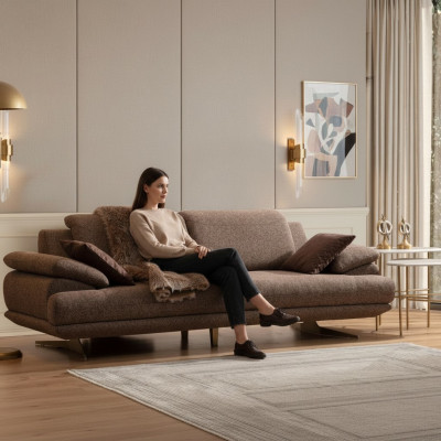 Elegantní třímístné pohovky do obývacího pokoje Luxusní třímístná exkluzivní pohovka