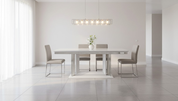 Výhradní designérský jídelní stůl Moderní nábytek do jídelny Bílý stůl 200x100